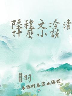 陆程文冷清秋是什么小说