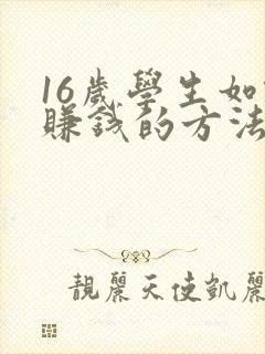 16岁学生如何赚钱的方法