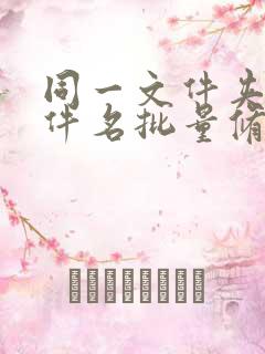 同一文件夹下文件名批量修改