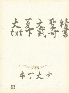 大夏文圣精校版txt下载奇书网