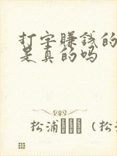 打字赚钱的软件是真的吗