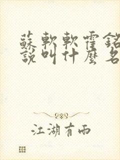 苏软软霍铭盛小说叫什么名字