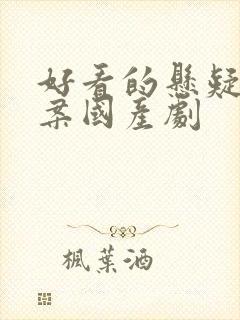 好看的悬疑剧破案国产剧