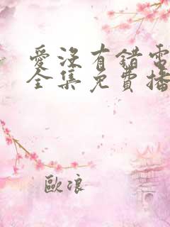 爱没有错电视剧全集免费播放