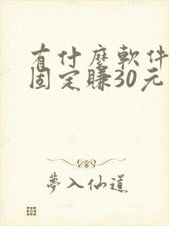 有什么软件一天固定赚30元的