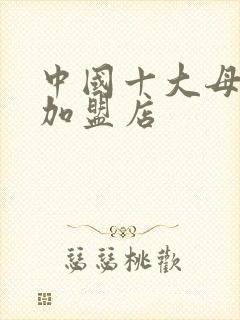 中国十大母婴店加盟店