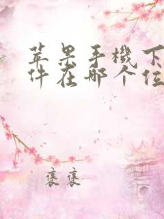 苹果手机下载软件在哪个位置