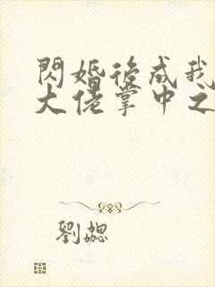 闪婚后成我成了大佬掌中之物