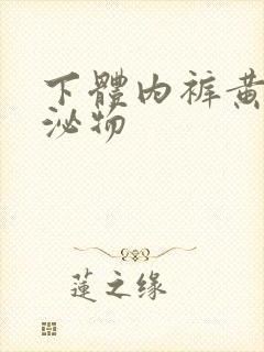 下体内裤黄色分泌物