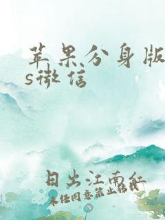 苹果分身版ios微信