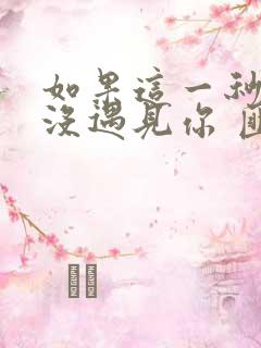 如果这一秒,我没遇见你 匪我思存