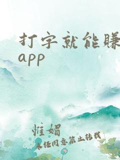 打字就能赚钱的app