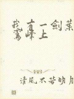 我有一剑叶观青鸾峰上