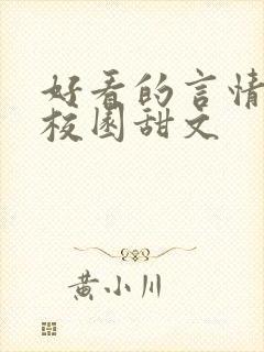 好看的言情小说校园甜文