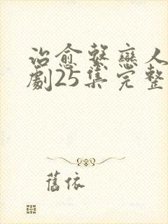 治愈系恋人电视剧25集完整版资源