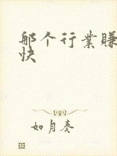 那个行业赚钱最快