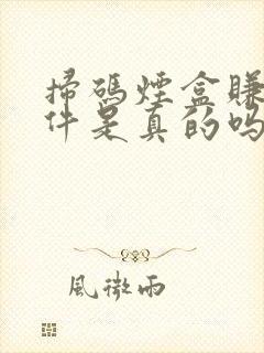 扫码烟盒赚钱软件是真的吗