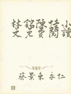 林铭陈佳小说全文免费阅读最新章节