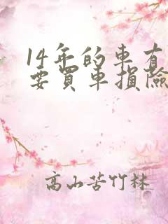 14年的车有必要买车损险吗