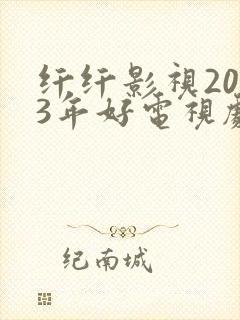 纤纤影视2023年好电视剧