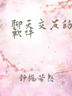 聊天交友的靠谱软件