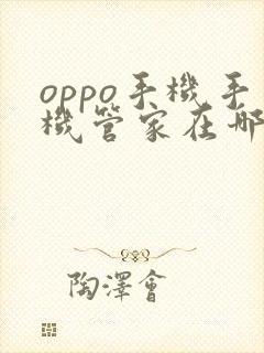 oppo手机手机管家在哪里找到