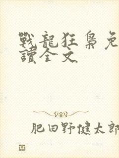 战龙狂枭免费阅读全文