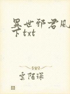 异世邪君风凌天下txt