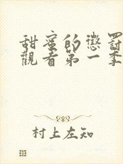 甜蜜的惩罚免费观看第一季全集