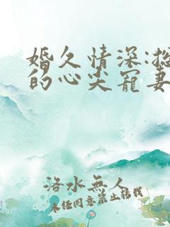 婚久情深:总裁的心尖宠妻