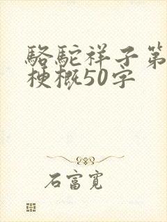 骆驼祥子第一章梗概50字