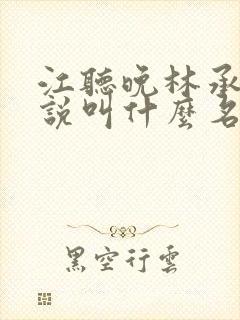 江听晚林承仪小说叫什么名字