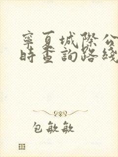 宁夏城际公交实时查询路线