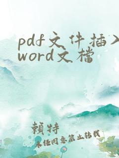 pdf文件插入word文档