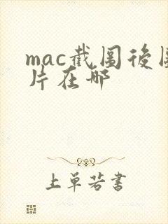 mac截图后图片在哪
