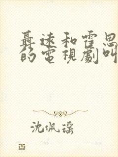 聂远和霍思燕演的电视剧叫什么名字