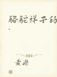 骆驼祥子的感悟.