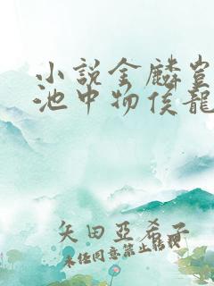 小说金麟岂是物池中物侯龙涛