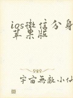 ios微信分身苹果版