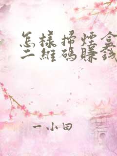 怎样扫烟盒上的二维码赚钱