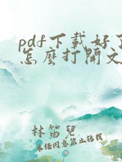 pdf下载好了怎么打开文件