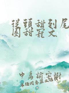 从头甜到尾的校园甜宠文