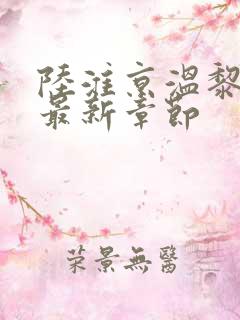 陆淮京温黎小说最新章节