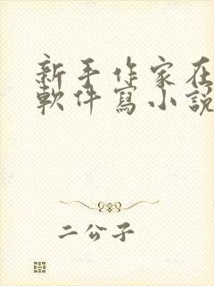 新手作家在哪个软件写小说好