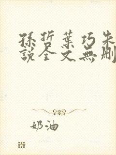 孙哲叶巧朱颜小说全文无删减免费阅读