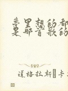 梦里想的都是你是哪首歌的歌词