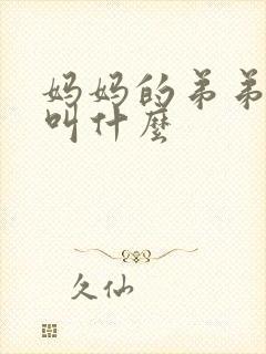 妈妈的弟弟应该叫什么