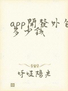 app开发外包多少钱