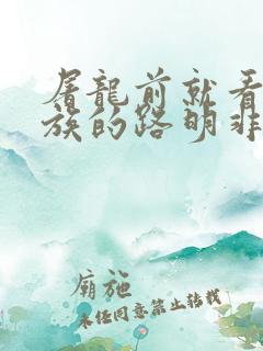 屠龙前就看了龙族的路明非 小说