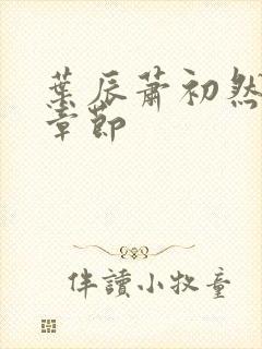 叶辰萧初然全部章节